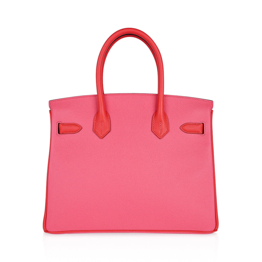 Special Order HSS Birkin 30 Bag Rose Azalee & Rose Jaipur Epsom with Brushed Palladium Hardware