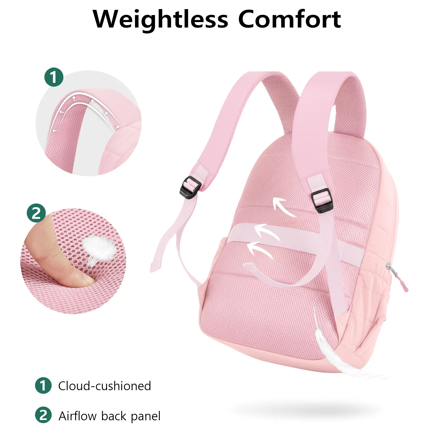Pink Quilted Laptop Backpack