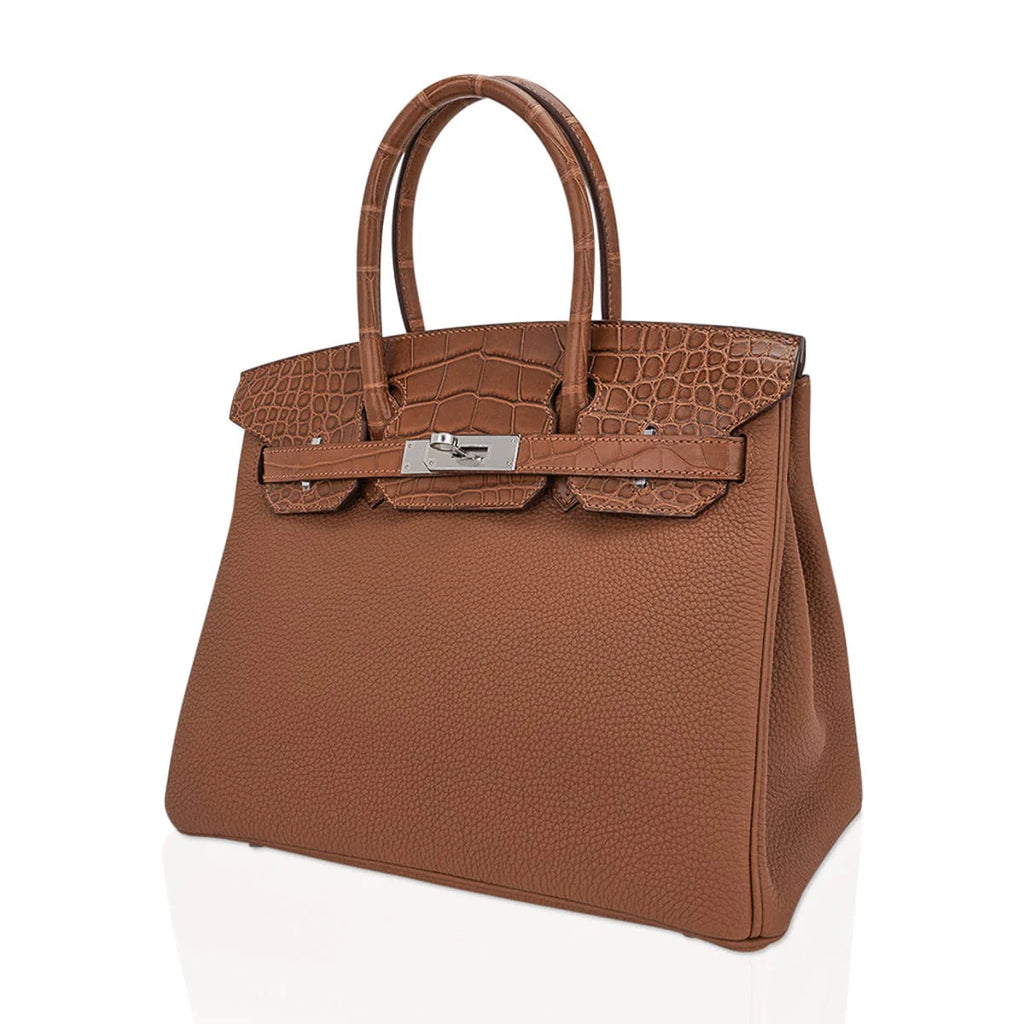 Birkin Touch 30 Bag Gold Matte Alligator / Togo Limited Edition
