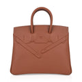 Shadow Birkin 25 Bag Gold Evercalf Limited Edition