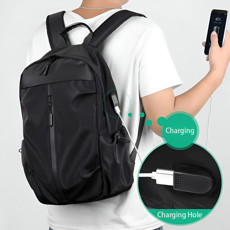 Water-Resistant Charging Backpack