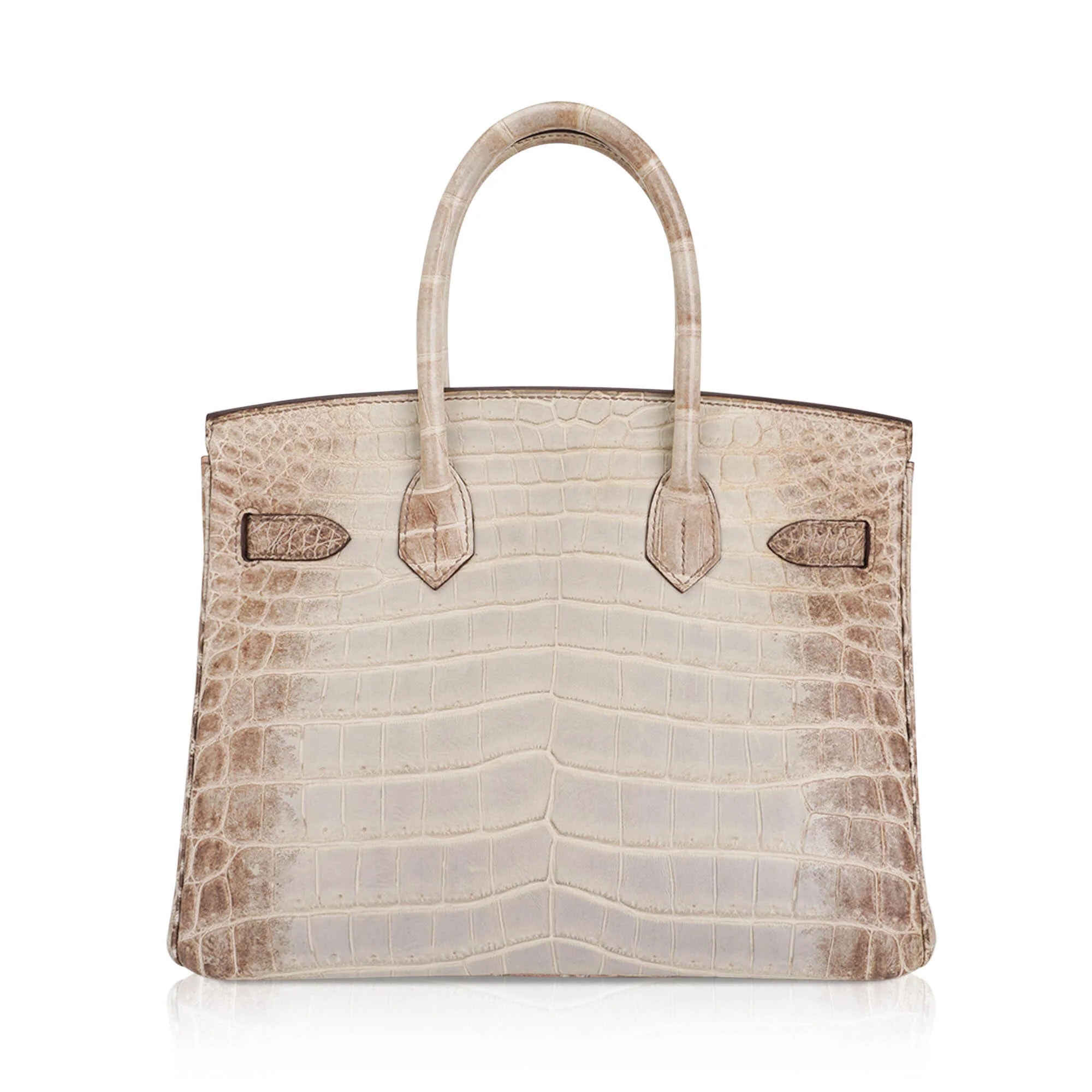 Birkin 30 Bag Gris Cendre Himalaya Crocodile Palladium Hardware