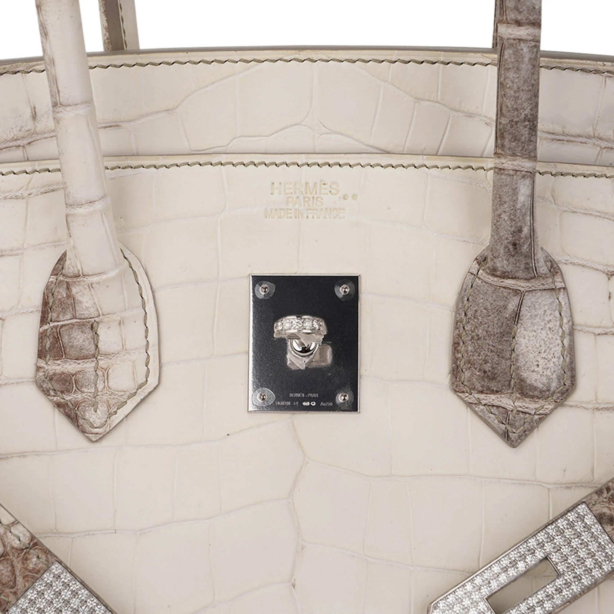 Birkin 35 Diamond Blanc Himalaya Matte Crocodile Limited Edition Bag