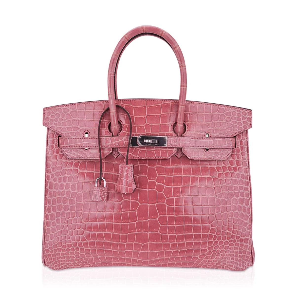 Birkin 35 Rose Indien Porosus Crocodile Bag – Rare Retired Color