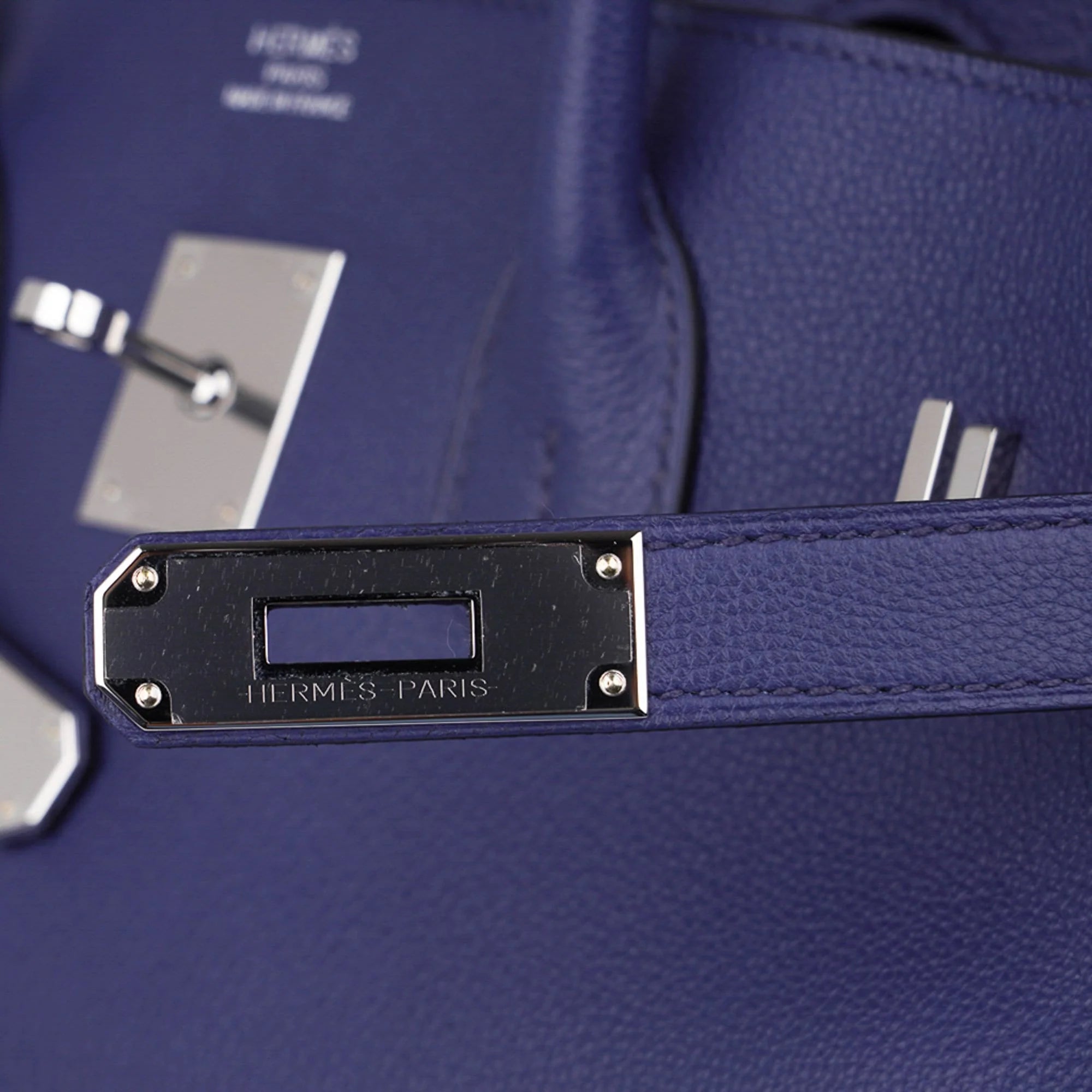Limited Edition Birkin 35 Bag Blue Sapphire Taurillon Novillo Leather & Toile Sea Surf & Fun